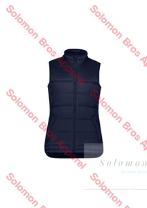 Aerial Ladies Puffer Vest Navy / Sm Jackets