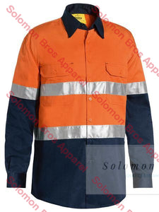 Bisley 2 Tone 3M Taped Cool Hi Vis Lightweight Shirt Long Sleeve - Solomon Brothers Apparel