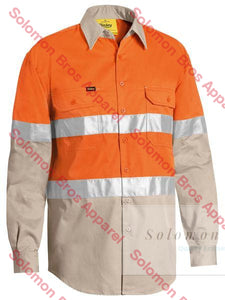 Bisley 2 Tone 3M Taped Cool Hi Vis Lightweight Shirt Long Sleeve - Solomon Brothers Apparel