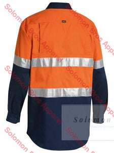 Bisley 2 Tone 3M Taped Cool Hi Vis Lightweight Shirt Long Sleeve - Solomon Brothers Apparel