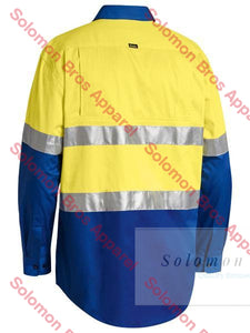 Bisley 2 Tone 3M Taped Cool Hi Vis Lightweight Shirt Long Sleeve - Solomon Brothers Apparel