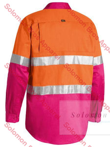 Bisley 2 Tone 3M Taped Cool Hi Vis Lightweight Shirt Long Sleeve - Solomon Brothers Apparel