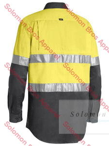 Bisley 2 Tone 3M Taped Cool Hi Vis Lightweight Shirt Long Sleeve - Solomon Brothers Apparel