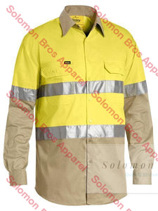 Bisley 2 Tone 3M Taped Cool Hi Vis Lightweight Shirt Long Sleeve - Solomon Brothers Apparel