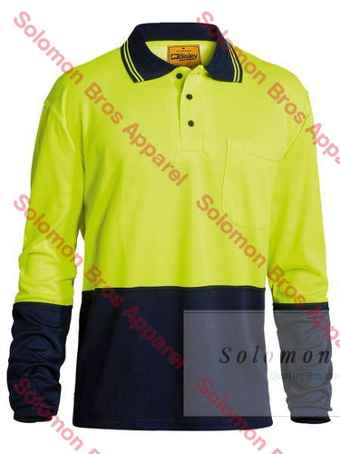 Bisley  2 Tone Hi Vis Polo Shirt - Long Sleeve - Solomon Brothers Apparel