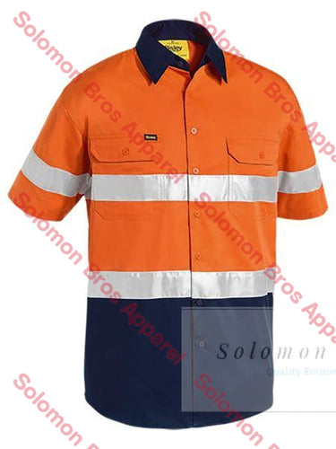 Bisley 3M Taped Two Tone Hi Vis Cool Lightweight Shirt - Short Sleeve - Solomon Brothers Apparel