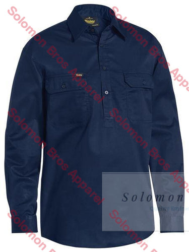 Bisley Closed Front Cool Lightweight Cotton Drill Shirt L/S - Solomon Brothers Apparel