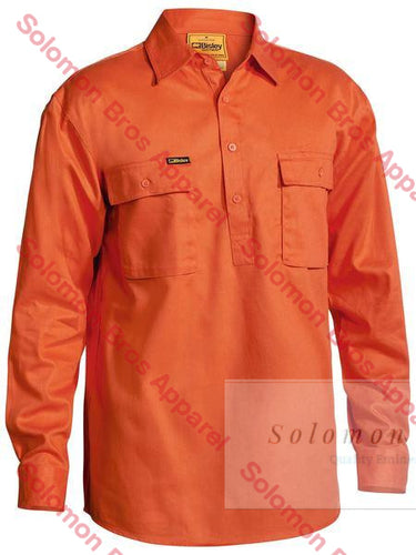 Bisley Closed Front Cotton Drill Shirt L/S - Solomon Brothers Apparel