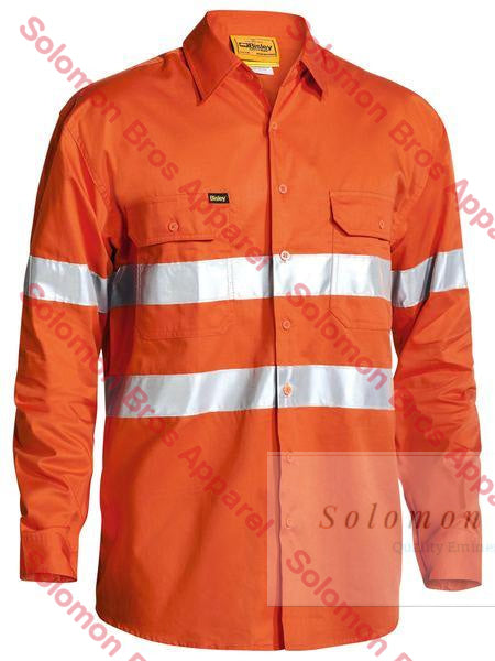 Bisley Cool Lightweight Gusset Cuff Hi Vis Mens Shirt with 3M Reflective Tape - Long Sleeve - Solomon Brothers Apparel