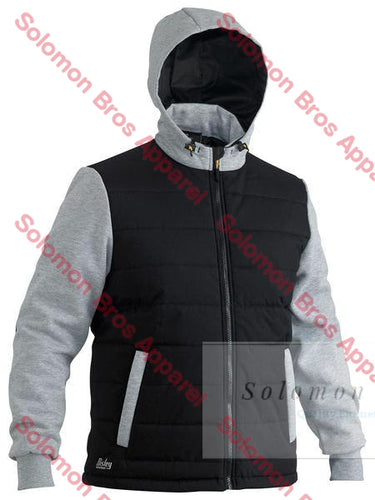 Bisley Flex & Move Contrast Puffer Fleece Hooded Jacket - Solomon Brothers Apparel