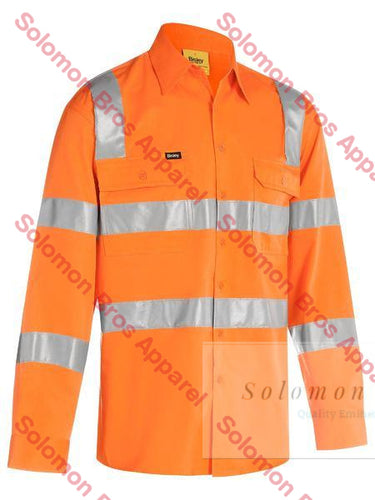 Bisley Taped Hi Vis Bio Motion Rail Shirt - Solomon Brothers Apparel