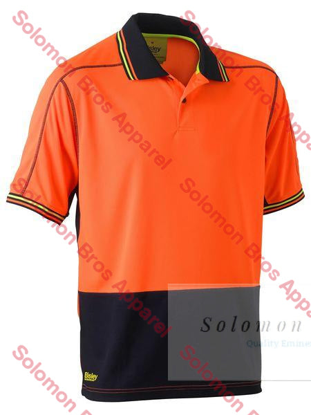 Bisley Two Tone Hi Vis Polyester Mesh Short Sleeve Polo Shirt - Solomon Brothers Apparel