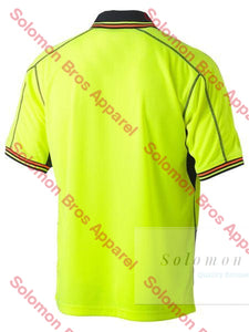 Bisley Two Tone Hi Vis Polyester Mesh Short Sleeve Polo Shirt - Solomon Brothers Apparel