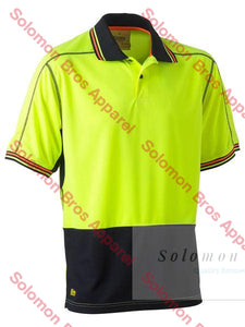 Bisley Two Tone Hi Vis Polyester Mesh Short Sleeve Polo Shirt - Solomon Brothers Apparel