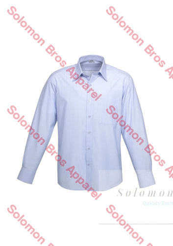 Campaign Mens Long Sleeve Shirt Blue - Solomon Brothers Apparel