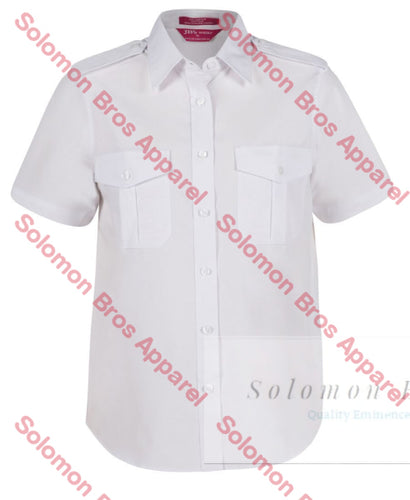 Epaulette Shirt Ladies Short Sleeve - Solomon Brothers Apparel