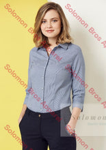 Load image into Gallery viewer, Gem Ladies 3/4 Sleeve Blouse - Solomon Brothers Apparel
