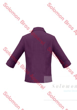 Load image into Gallery viewer, Haven Ladies 3/4 Sleeve Blouse Grape - Solomon Brothers Apparel
