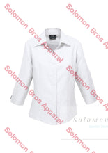 Load image into Gallery viewer, Haven Ladies 3/4 Sleeve Blouse White - Solomon Brothers Apparel
