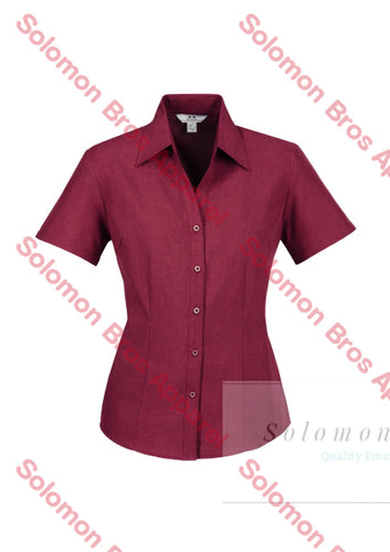 Haven Ladies Short Sleeve Blouse Cherry - Solomon Brothers Apparel