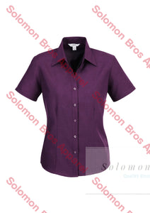 Haven Ladies Short Sleeve Blouse Grape - Solomon Brothers Apparel