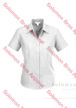 Load image into Gallery viewer, Haven Ladies Short Sleeve Blouse White - Solomon Brothers Apparel
