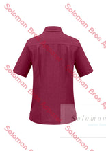 Load image into Gallery viewer, Haven Ladies Short Sleeve Overblouse Cherry - Solomon Brothers Apparel
