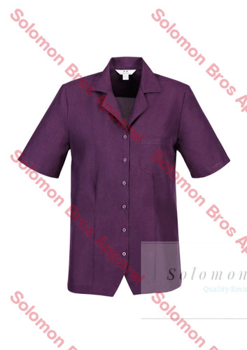 Haven Ladies Short Sleeve Overblouse Grape - Solomon Brothers Apparel