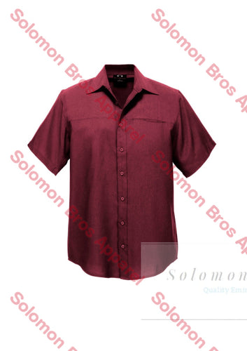 Haven Mens Short Sleeve Shirt Cherry - Solomon Brothers Apparel