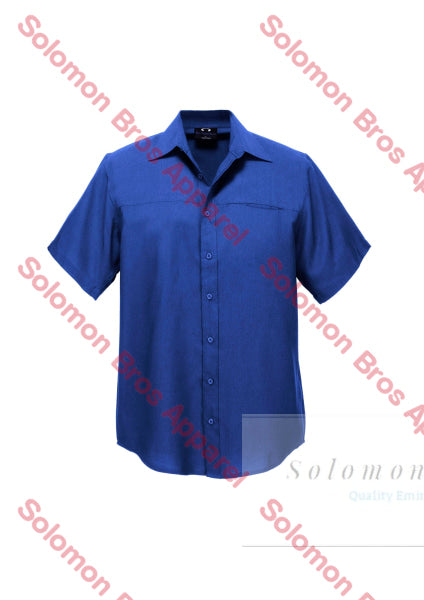 Haven Mens Short Sleeve Shirt Electric Blue - Solomon Brothers Apparel