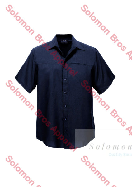 Haven Mens Short Sleeve Shirt Navy - Solomon Brothers Apparel