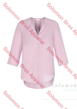 Load image into Gallery viewer, Laura Ladies 3/4 Sleeve Longline Blouse - Solomon Brothers Apparel
