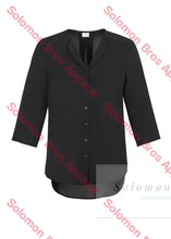 Load image into Gallery viewer, Laura Ladies 3/4 Sleeve Longline Blouse - Solomon Brothers Apparel
