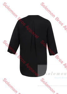 Laura Ladies 3/4 Sleeve Longline Blouse - Solomon Brothers Apparel