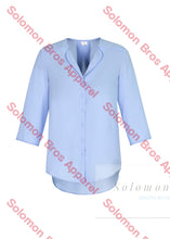 Load image into Gallery viewer, Laura Ladies 3/4 Sleeve Longline Blouse - Solomon Brothers Apparel
