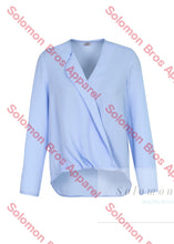 Load image into Gallery viewer, Laura Ladies Long Sleeve Hi-Lo Blouse - Solomon Brothers Apparel
