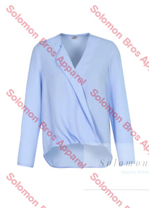 Laura Ladies Long Sleeve Hi-Lo Blouse - Solomon Brothers Apparel