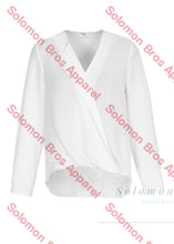 Load image into Gallery viewer, Laura Ladies Long Sleeve Hi-Lo Blouse - Solomon Brothers Apparel
