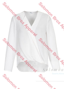 Laura Ladies Long Sleeve Hi-Lo Blouse - Solomon Brothers Apparel