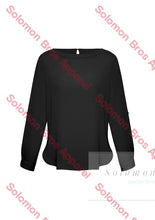 Load image into Gallery viewer, Megan Ladies Boatneck Long Sleeve Blouse - Solomon Brothers Apparel
