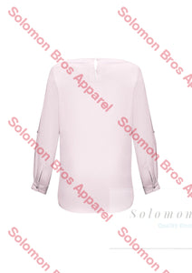 Megan Ladies Boatneck Long Sleeve Blouse - Solomon Brothers Apparel