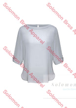 Load image into Gallery viewer, Megan Ladies Boatneck Long Sleeve Blouse - Solomon Brothers Apparel
