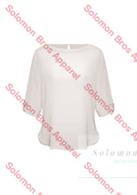 Load image into Gallery viewer, Megan Ladies Boatneck Long Sleeve Blouse - Solomon Brothers Apparel
