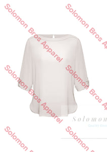 Megan Ladies Boatneck Long Sleeve Blouse - Solomon Brothers Apparel