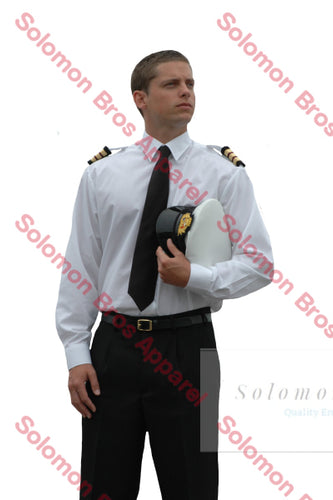 Merchant Navy Epaulette Shirt Mens Long Sleeve - Solomon Brothers Apparel