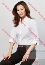 Load image into Gallery viewer, Pure Ladies 3/4 Sleeve Blouse - Solomon Brothers Apparel
