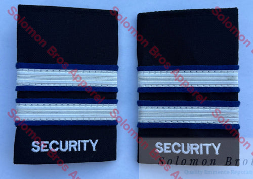 Security Soft Epaulettes 2 Bar - Merchant Navy Shoulder Insignia