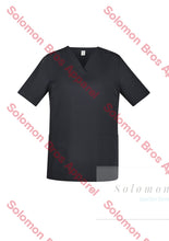 Load image into Gallery viewer, Womens Cotton Rich V-Neck Scrub Top Charcoal / Xxsm Health &amp; Beauty
