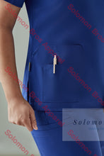 Load image into Gallery viewer, Womens Cotton Rich V-Neck Scrub Top Health &amp; Beauty
