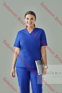 Womens Cotton Rich V-Neck Scrub Top Health & Beauty